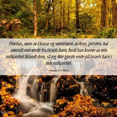 Picture 06 - 4 Mosebok 25:11 NORSK - Pinehas, sønn av Eleasar og sønnesønn av Aron, - Bible Verse Picture