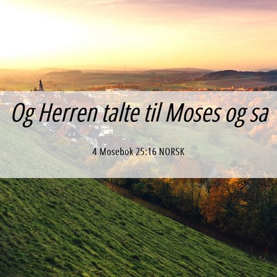 Picture 06 - 4 Mosebok 25:16 NORSK - Og Herren talte til Moses og - Bible Verse Picture
