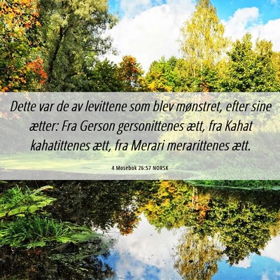 Picture 06 - 4 Mosebok 26:57 NORSK - Dette var de av levittene som blev mønstret, - Bible Verse Picture