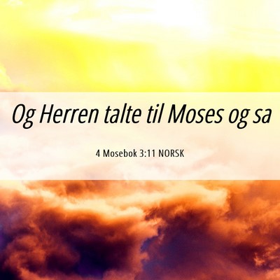 Picture 06 - 4 Mosebok 3:11 NORSK - Og Herren talte til Moses og - Bible Verse Picture