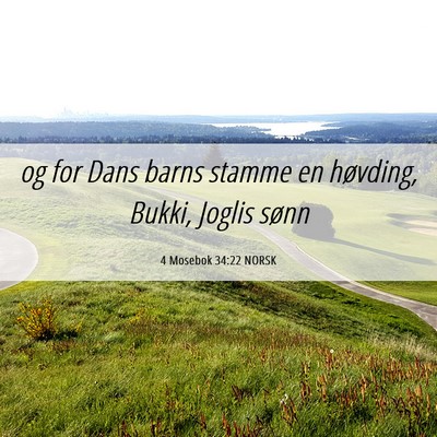 Picture 06 - 4 Mosebok 34:22 NORSK - og for Dans barns stamme en høvding, Bukki, - Bible Verse Picture