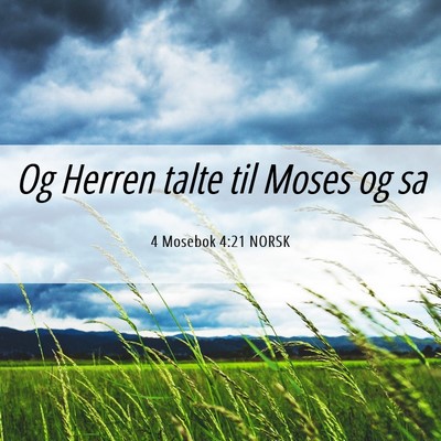 Picture 06 - 4 Mosebok 4:21 NORSK - Og Herren talte til Moses og - Bible Verse Picture