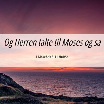 Picture 06 - 4 Mosebok 5:11 NORSK - Og Herren talte til Moses og - Bible Verse Picture