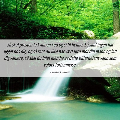Picture 06 - 4 Mosebok 5:19 NORSK - Så skal presten ta kvinnen i ed og si til henne: - Bible Verse Picture