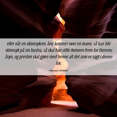 Picture 06 - 4 Mosebok 5:30 NORSK - eller når en skinnsykens ånd kommer over en - Bible Verse Picture