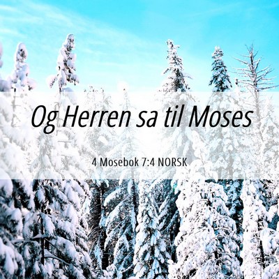 Picture 06 - 4 Mosebok 7:4 NORSK - Og Herren sa til - Bible Verse Picture