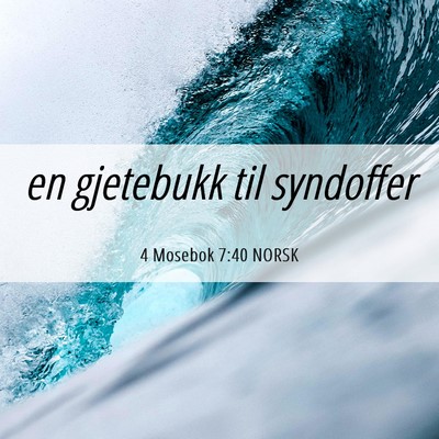 Picture 06 - 4 Mosebok 7:40 NORSK - en gjetebukk til - Bible Verse Picture
