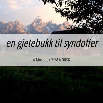 Picture 06 - 4 Mosebok 7:58 NORSK - en gjetebukk til - Bible Verse Picture