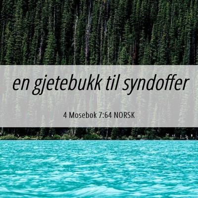 Picture 06 - 4 Mosebok 7:64 NORSK - en gjetebukk til - Bible Verse Picture