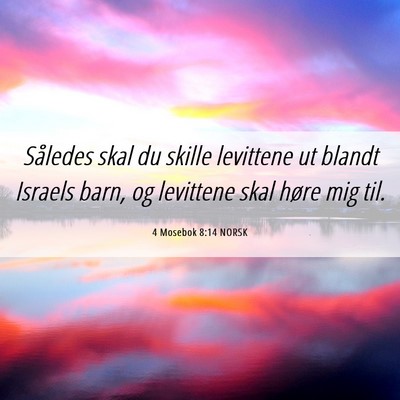 Picture 06 - 4 Mosebok 8:14 NORSK - Således skal du skille levittene ut blandt - Bible Verse Picture