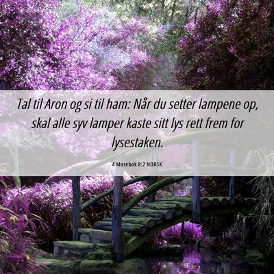 Picture 06 - 4 Mosebok 8:2 NORSK - Tal til Aron og si til ham: Når du setter - Bible Verse Picture