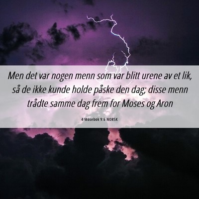 Picture 06 - 4 Mosebok 9:6 NORSK - Men det var nogen menn som var blitt urene av et - Bible Verse Picture