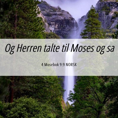 Picture 06 - 4 Mosebok 9:9 NORSK - Og Herren talte til Moses og - Bible Verse Picture