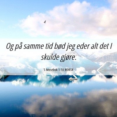 Picture 06 - 5 Mosebok 1:18 NORSK - Og på samme tid bød jeg eder alt det I skulde - Bible Verse Picture
