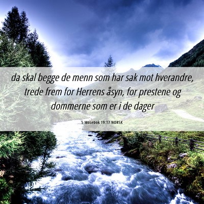 Picture 06 - 5 Mosebok 19:17 NORSK - da skal begge de menn som har sak mot hverandre, - Bible Verse Picture