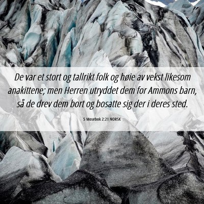 Picture 06 - 5 Mosebok 2:21 NORSK - De var et stort og tallrikt folk og høie av - Bible Verse Picture