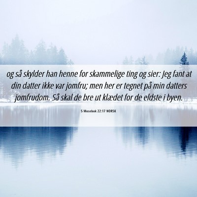 Picture 06 - 5 Mosebok 22:17 NORSK - og så skylder han henne for skammelige ting og - Bible Verse Picture