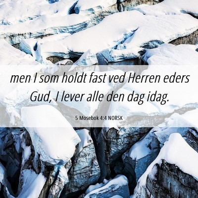 Picture 06 - 5 Mosebok 4:4 NORSK - men I som holdt fast ved Herren eders Gud, I - Bible Verse Picture