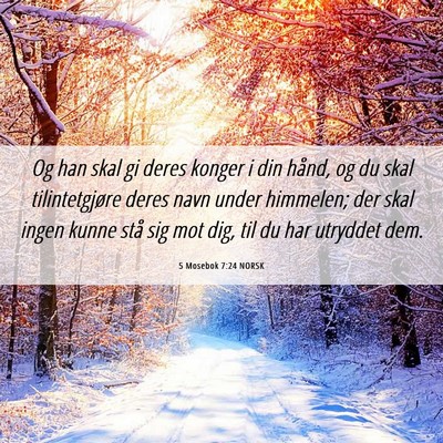 Picture 06 - 5 Mosebok 7:24 NORSK - Og han skal gi deres konger i din hånd, og du - Bible Verse Picture
