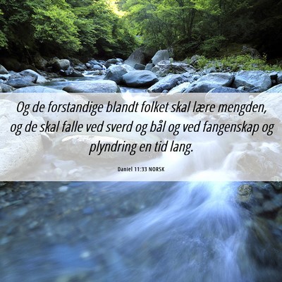 Picture 06 - Daniel 11:33 NORSK - Og de forstandige blandt folket skal lære - Bible Verse Picture