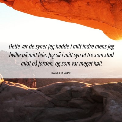 Picture 06 - Daniel 4:10 NORSK - Dette var de syner jeg hadde i mitt indre mens - Bible Verse Picture