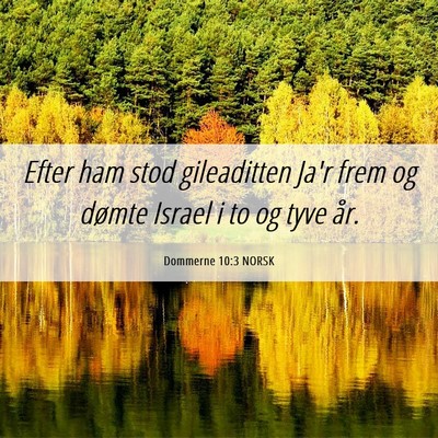 Picture 06 - Dommerne 10:3 NORSK - Efter ham stod gileaditten Ja'r frem og dømte - Bible Verse Picture