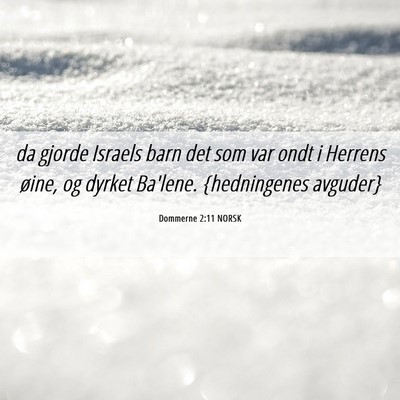 Picture 06 - Dommerne 2:11 NORSK - da gjorde Israels barn det som var ondt i Herrens - Bible Verse Picture