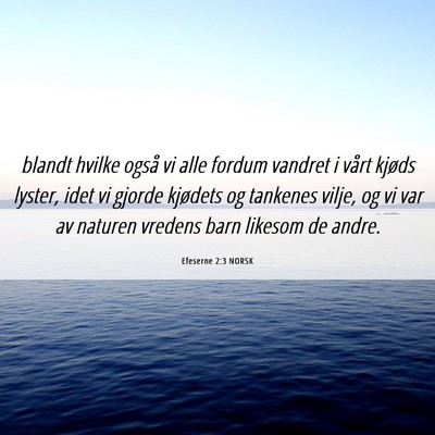 Picture 06 - Efeserne 2:3 NORSK - blandt hvilke også vi alle fordum vandret i - Bible Verse Picture