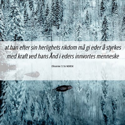 Picture 06 - Efeserne 3:16 NORSK - at han efter sin herlighets rikdom må gi eder å - Bible Verse Picture