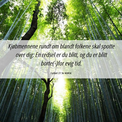 Picture 06 - Esekiel 27:36 NORSK - Kjøbmennene rundt om blandt folkene skal spotte - Bible Verse Picture
