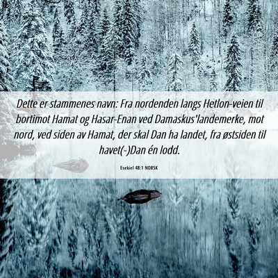 Picture 06 - Esekiel 48:1 NORSK - Dette er stammenes navn: Fra nordenden langs - Bible Verse Picture
