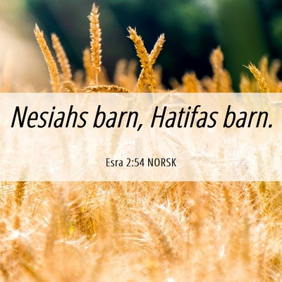 Picture 06 - Esra 2:54 NORSK - Nesiahs barn, Hatifas - Bible Verse Picture