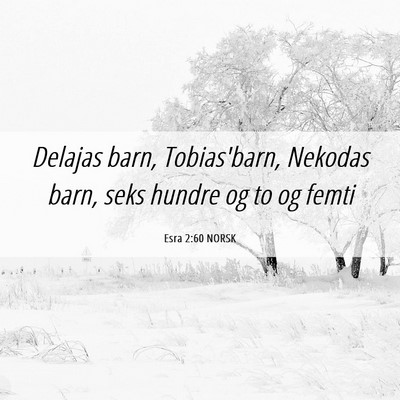 Picture 06 - Esra 2:60 NORSK - Delajas barn, Tobias'barn, Nekodas barn, seks - Bible Verse Picture