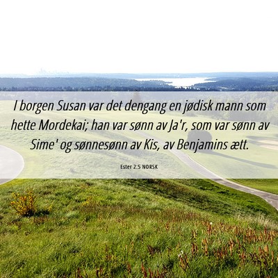 Picture 06 - Ester 2:5 NORSK - I borgen Susan var det dengang en jødisk mann - Bible Verse Picture