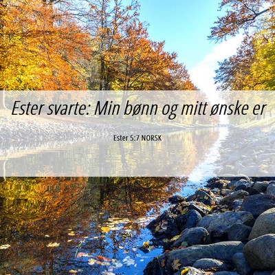 Picture 06 - Ester 5:7 NORSK - Ester svarte: Min bønn og mitt ønske - Bible Verse Picture