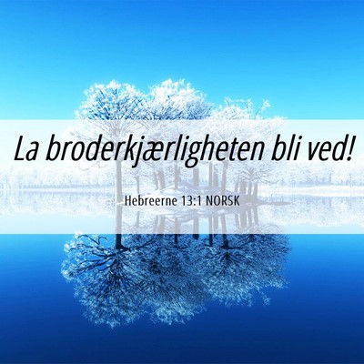 Picture 06 - Hebreerne 13:1 NORSK - La broderkjærligheten bli - Bible Verse Picture