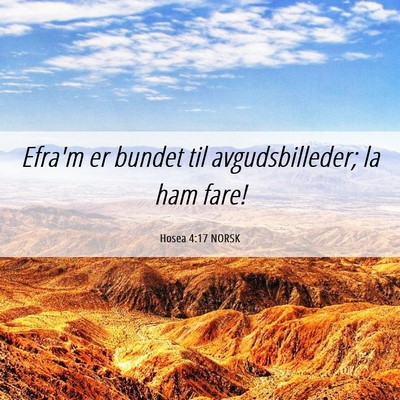Picture 06 - Hosea 4:17 NORSK - Efra'm er bundet til avgudsbilleder; la ham - Bible Verse Picture