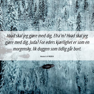 Picture 06 - Hosea 6:4 NORSK - Hvad skal jeg gjøre med dig, Efra'm? Hvad skal - Bible Verse Picture