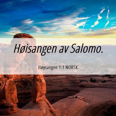 Picture 06 - Høysangen 1:1 NORSK - Høisangen av - Bible Verse Picture