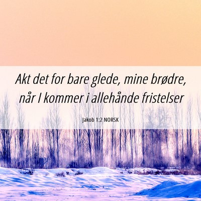 Picture 06 - Jakob 1:2 NORSK - Akt det for bare glede, mine brødre, når I - Bible Verse Picture