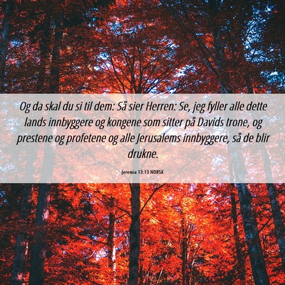 Picture 06 - Jeremia 13:13 NORSK - Og da skal du si til dem: Så sier Herren: Se, - Bible Verse Picture