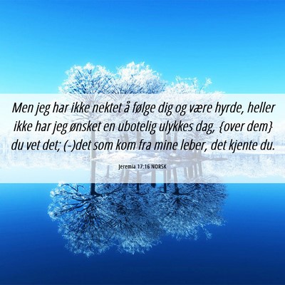 Picture 06 - Jeremia 17:16 NORSK - Men jeg har ikke nektet å følge dig og være - Bible Verse Picture