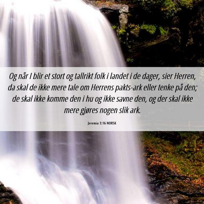 Picture 06 - Jeremia 3:16 NORSK - Og når I blir et stort og tallrikt folk i landet - Bible Verse Picture