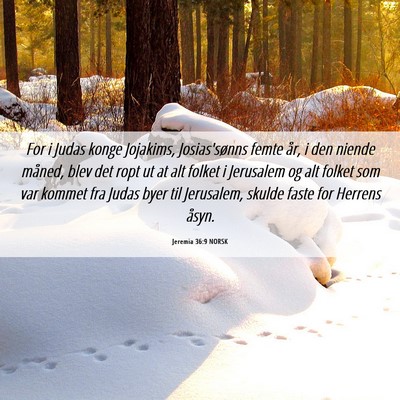 Picture 06 - Jeremia 36:9 NORSK - For i Judas konge Jojakims, Josias'sønns femte - Bible Verse Picture