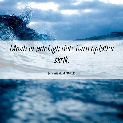 Picture 06 - Jeremia 48:4 NORSK - Moab er ødelagt; dets barn opløfter - Bible Verse Picture