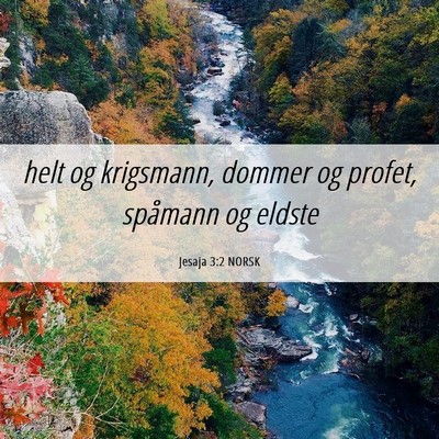 Picture 06 - Jesaja 3:2 NORSK - helt og krigsmann, dommer og profet, spåmann og - Bible Verse Picture