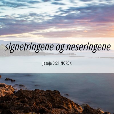 Picture 06 - Jesaja 3:21 NORSK - signetringene og - Bible Verse Picture