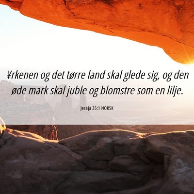 Picture 06 - Jesaja 35:1 NORSK - ¥rkenen og det tørre land skal glede sig, og - Bible Verse Picture