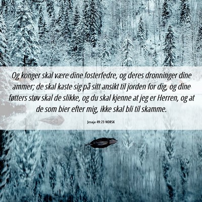 Picture 06 - Jesaja 49:23 NORSK - Og konger skal være dine fosterfedre, og deres - Bible Verse Picture