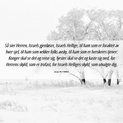 Picture 06 - Jesaja 49:7 NORSK - Så sier Herren, Israels gjenløser, Israels - Bible Verse Picture